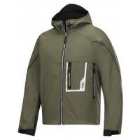 Snickers Workwear Softshell Arbeitsjacke mit Kapuze, 1219, Farbe Olive Green/Black, Größe Olive L