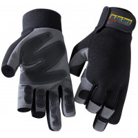 Blåkläder Handschuh Mechanik 3-Finger Zimmermann, 22333913, Farbe Schwarz/Grau, Größe 8