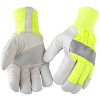 Blåkläder Handschuh Handwerk High Vis, 22403930, Farbe Gelb/Grau, Größe 9