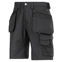 Snickers Workwear Canvas+ Handwerker Arbeitsshorts mit Holstertaschen, 3014, Farbe Black, Größe 44