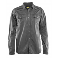 Blåkläder Langarm Baumwollhemd, 32971135, Farbe Grau, Größe 4XL