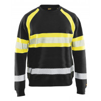 Blåkläder Highvisibility sweatshirt class 1, 33591158, Farbe Schwarz/Gelb, Größe L