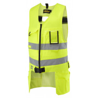 Snickers Workwear High-Vis Handwerker Werkzeugweste, Klasse 2, 4233, Farbe High Visibility Yellow/Base, Größe L Regular