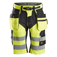 Snickers Workwear FlexiWork, High-Vis Shorts+ Holstertaschen Klasse 1, 6933