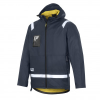 Snickers Workwear Arbeits-Regenjacke,  PU, 8200, Farbe Navy/Base, Größe S