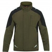 FE-Engel Galaxy Softshell-Jacke, 8810-229, Farbe Forest Green/Schwarz, Größe 4XL