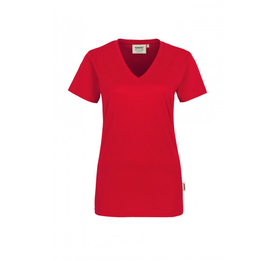 Hakro Damen-V-Shirt Classic, Farbe rot, Größe M