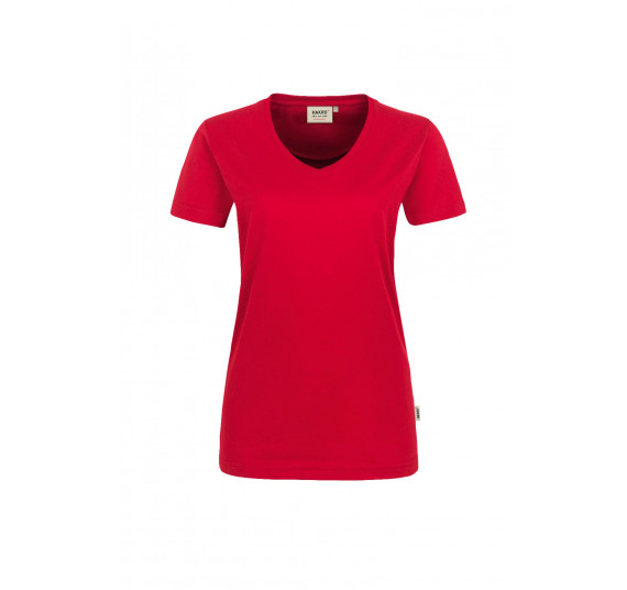 Hakro Damen-V-Shirt Performance, Farbe rot, Größe 4XL