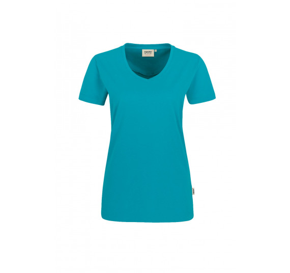 Hakro Damen-V-Shirt Performance, Farbe smaragd, Größe 4XL