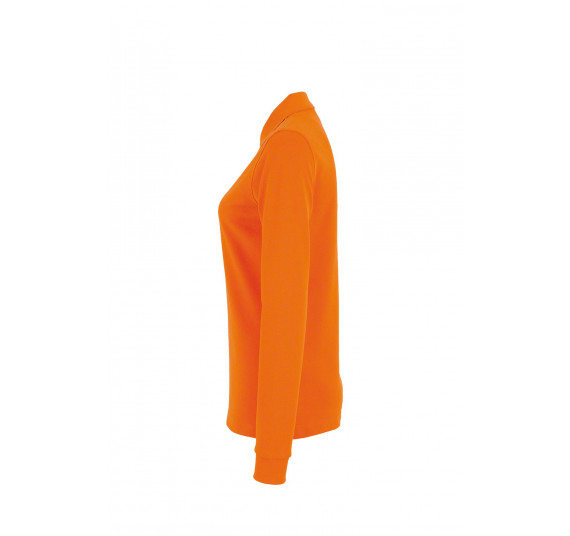 Hakro Damen-Longsleeve-Poloshirt Performance, Farbe orange, Größe L
