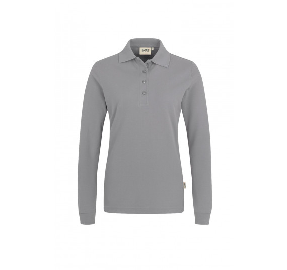 Hakro Damen-Longsleeve-Poloshirt Performance, Farbe titan, Größe XL