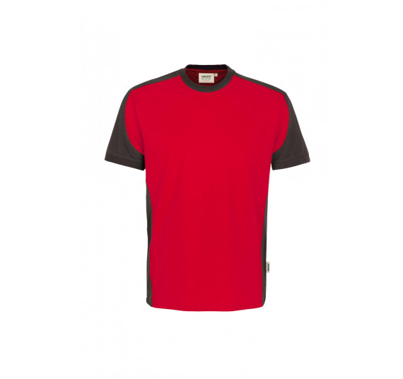 Hakro T-Shirt Contrast Performance, Farbe rot/anthrazit, Größe L
