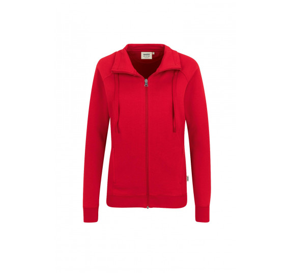 Hakro Damen-Sweatjacke College, Farbe rot, Größe M