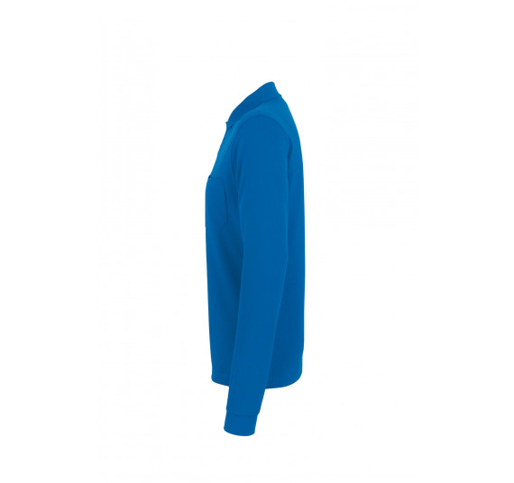Hakro Longsleeve-Pocket-Poloshirt Top, Farbe royalblau, Größe L