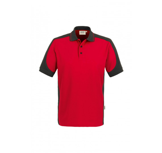 Hakro Poloshirt Contrast Performance, Farbe rot/anthrazit, Größe XL