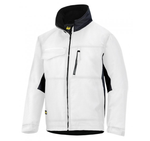 Snickers Workwear Handwerker Winter-Arbeitsjacke, Rip-Stop, 1128, Farbe White/Black, Größe M Regular