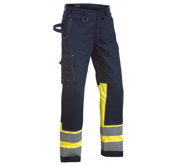 Blåkläder Multinorm Bundhose, 14781506, Farbe Marineblau/Gelb, Größe C48