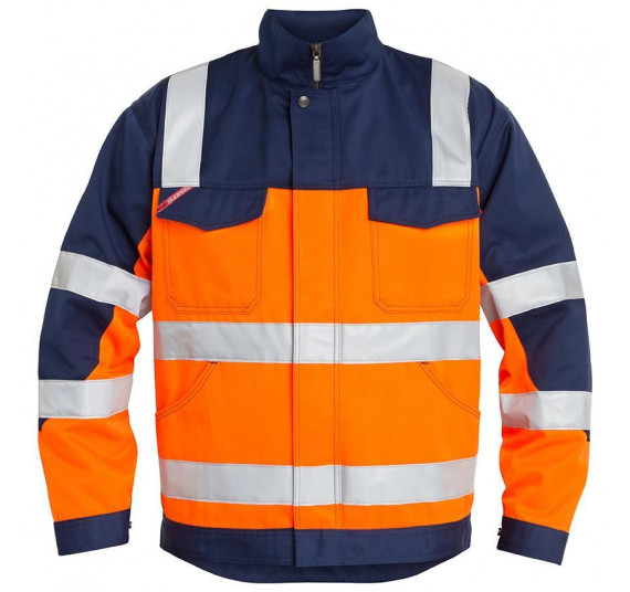 FE-Engel EN 20471 Light Bundjacke, 1501-520, Farbe Orange/Marine, Größe XL