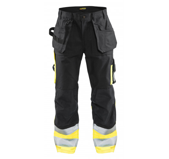 Blåkläder Bundhose High Vis Kl.1, 15291370, Farbe Schwarz/Gelb, Größe C152