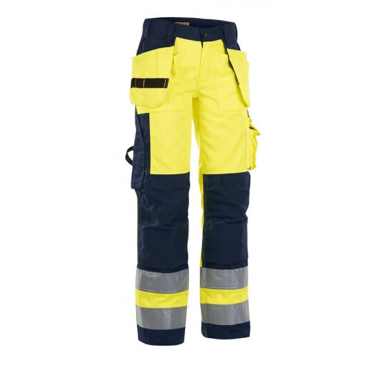 Blåkläder Bundhose High Vis Damen, 15431804, Farbe Gelb/Marineblau, Größe C36