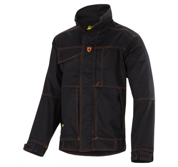 Snickers Workwear Flammschutz Arbeitsjacke, 1557, Farbe Black, Größe XXL Regular