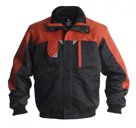 FE-Engel Zweifarbige Pilotjacke, 1970-912, Farbe Schwarz/Rot, Größe XL