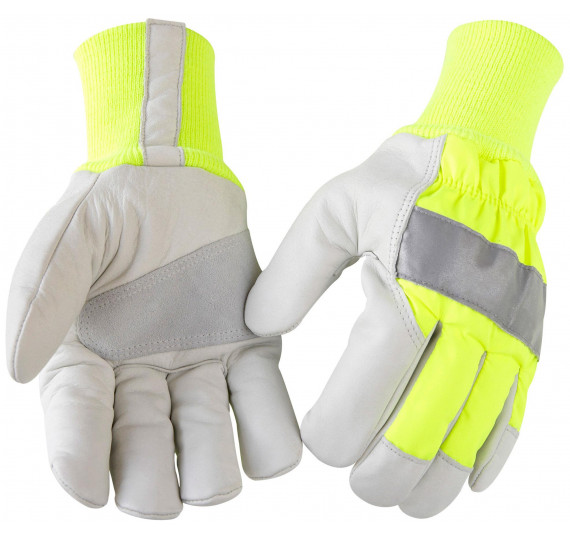 Blåkläder Handschuh Handwerk High Vis, 22403930, Farbe Gelb/Grau, Größe 8