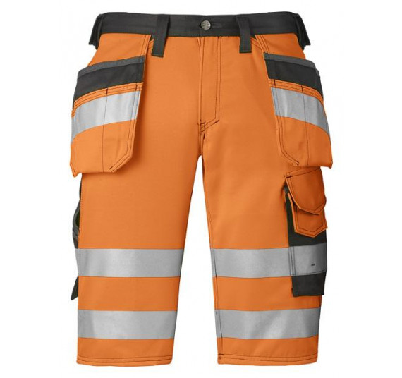 Snickers Workwear High-Vis Arbeitsshorts mit Holstertaschen, Klasse 1, 3033