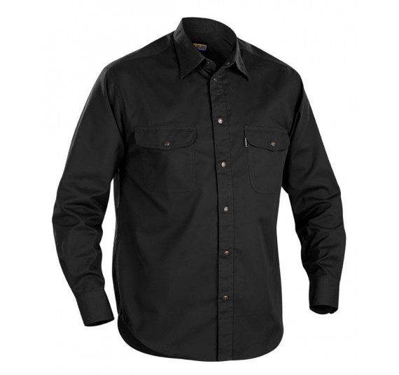 Blåkläder Profilhemd, 32351190, Farbe Schwarz, Größe L