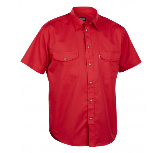 Blåkläder Profilhemd-Kurzarm, 32401190, Farbe Rot, Größe L