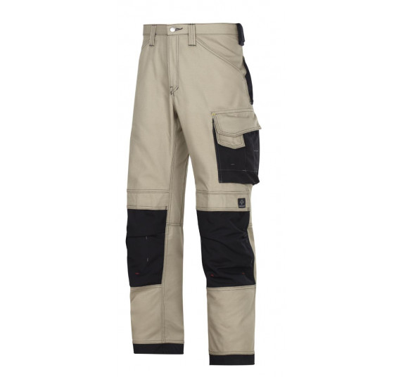 Snickers Workwear Handwerker Arbeitshose, Canvas+, 3314, Farbe Khaki/Black, Größe 42