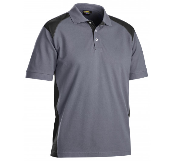 Blåkläder Polo-Shirt 2 farbig, 33241050, Farbe Grau/Schwarz, Größe M