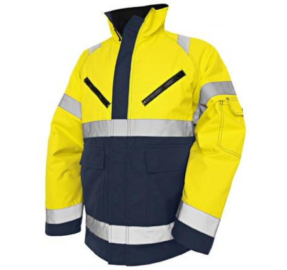 Blåkläder High Vis Winterjacke Kl 3, 48271977, Farbe Gelb/Marineblau, Größe XL