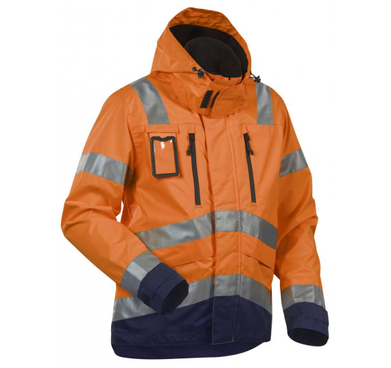 Blåkläder High Vis Funktionsjacke Kl. 3, 48371977, Farbe Orange/Marineblau, Größe L