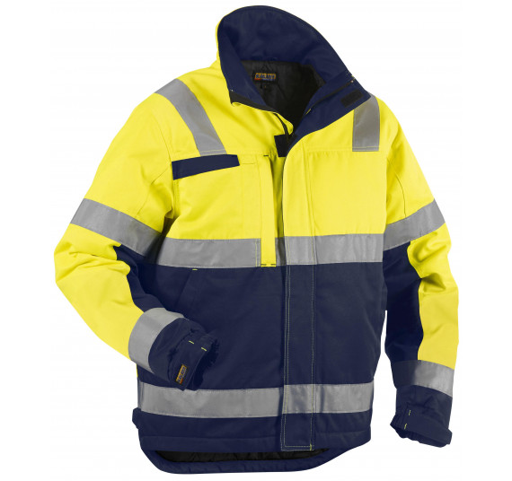 Blåkläder HIGH VIS Winterjacke Kl. 3, 48621811, Farbe Gelb/Marineblau, Größe M