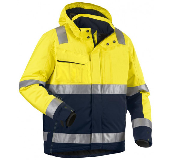 Blåkläder High Vis Winter Bundjacke Kl. 3, 48701987, Farbe Gelb/Marineblau, Größe L