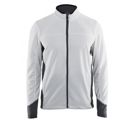 Blåkläder Mikrofleece Jacke, 48951010, Farbe Weiß/Grau, Größe M