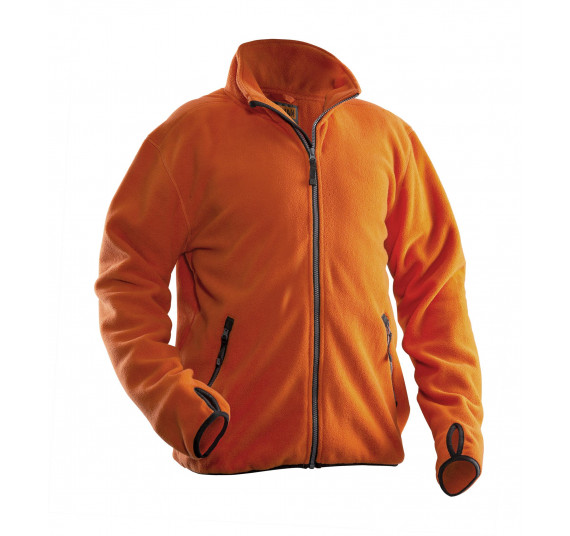Jobman Workwear Fleece Jacke, Farbe Orange, Größe M