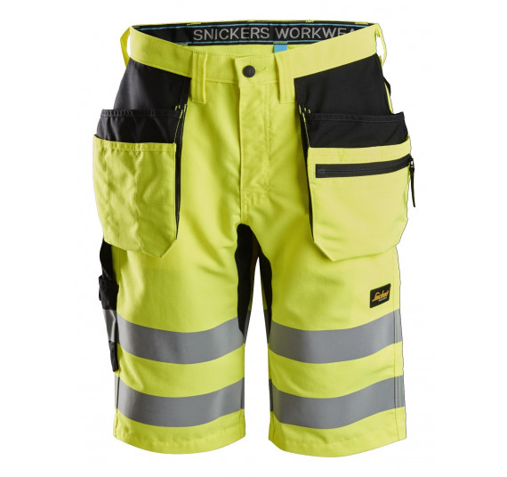 Snickers Workwear LiteWork, High-Vis Shorts+ Holstertaschen Klasse 1, 6131