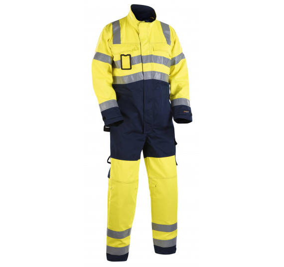 Blåkläder High Vis Warnschutz-Overall Kl.2, 63731804, Farbe Gelb/Marineblau, Größe C52