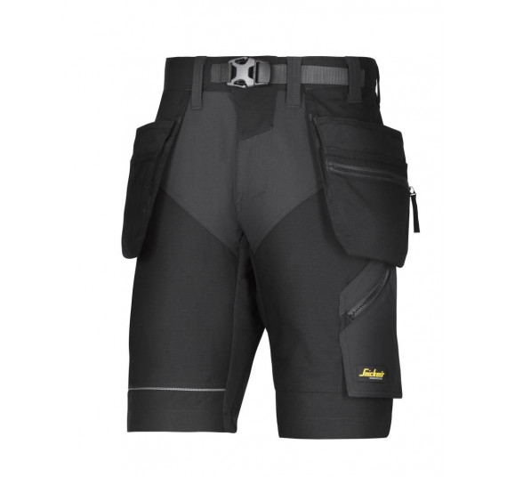 Snickers Workwear FlexiWork Arbeitsshorts+, m. HP, 6904, Farbe Black, Größe 44