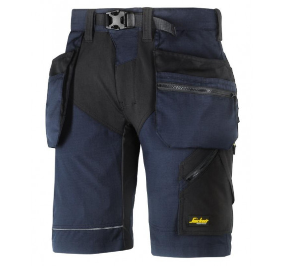 Snickers Workwear FlexiWork Arbeitsshorts+, m. HP, 6904, Farbe Navy/Black, Größe 48