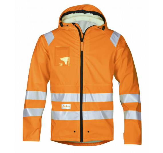 Snickers Workwear High-Vis PU Regen-Arbeitsjacke, Klasse 3, 8233