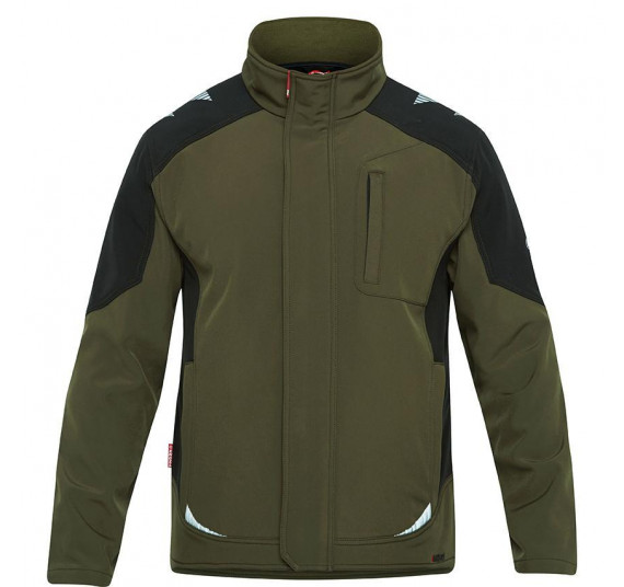 FE-Engel Galaxy Softshell-Jacke, 8810-229, Farbe Forest Green/Schwarz, Größe 4XL