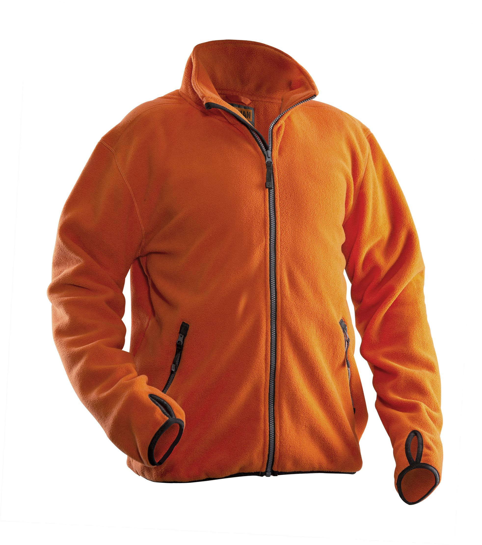 Jobman Workwear Fleece Jacke, Farbe Orange, Größe M bei workwearprofi
